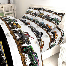 Load image into Gallery viewer, Super Soft Monster Jam 5-Piece Full Bedding Set - Includes Comforter &amp; Sheet Set
