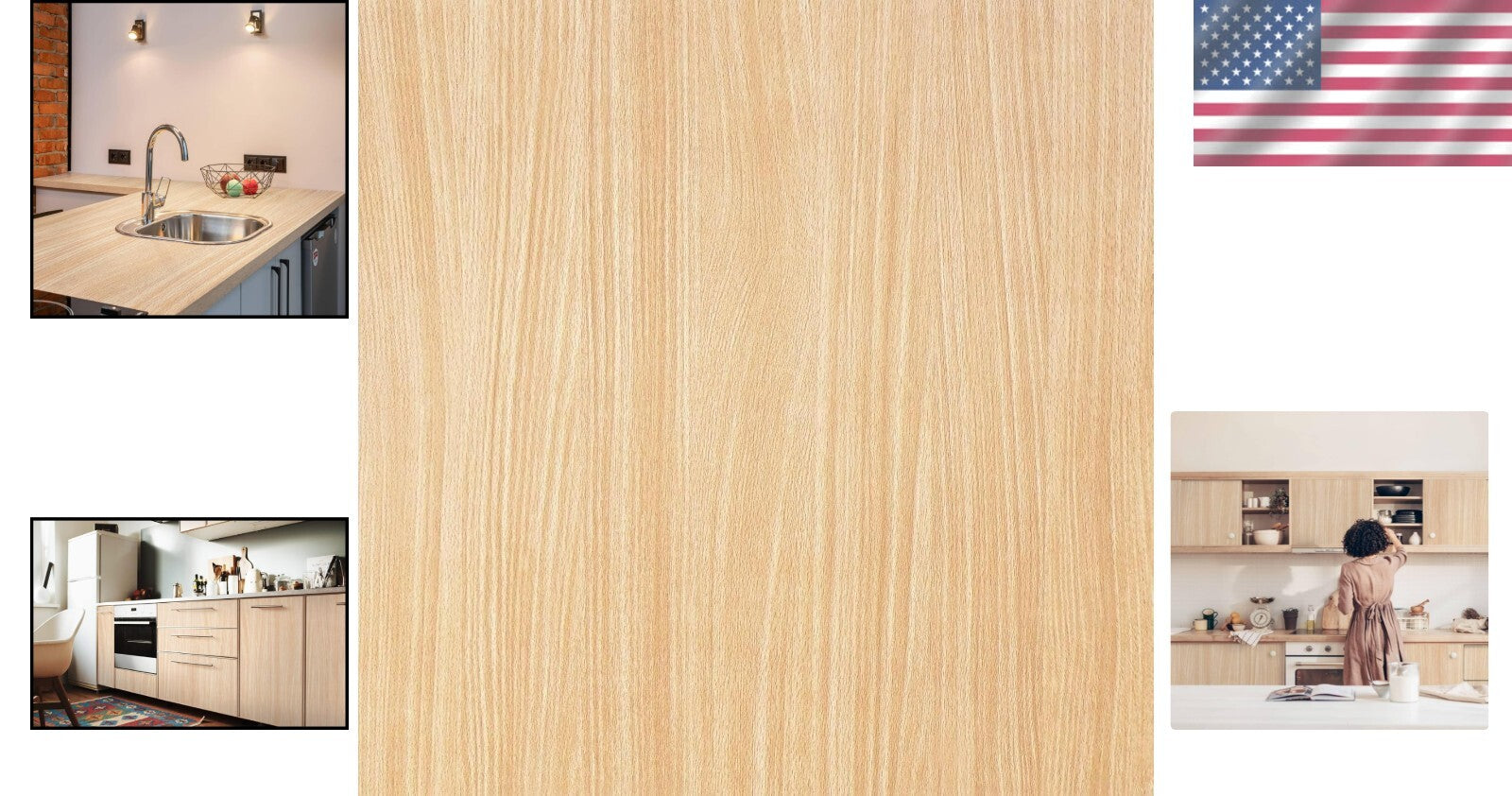 Versatile Light Wood Contact Paper for Smooth Surfaces - 1 Roll 48.23 sq. ft.
