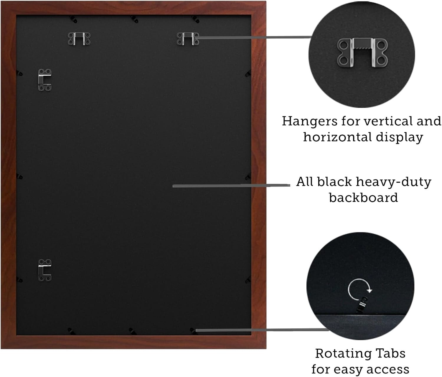 2.5-Inch Thick Shadow Box Frame, Walnut Brown Finish for Memorabilia Showcasing