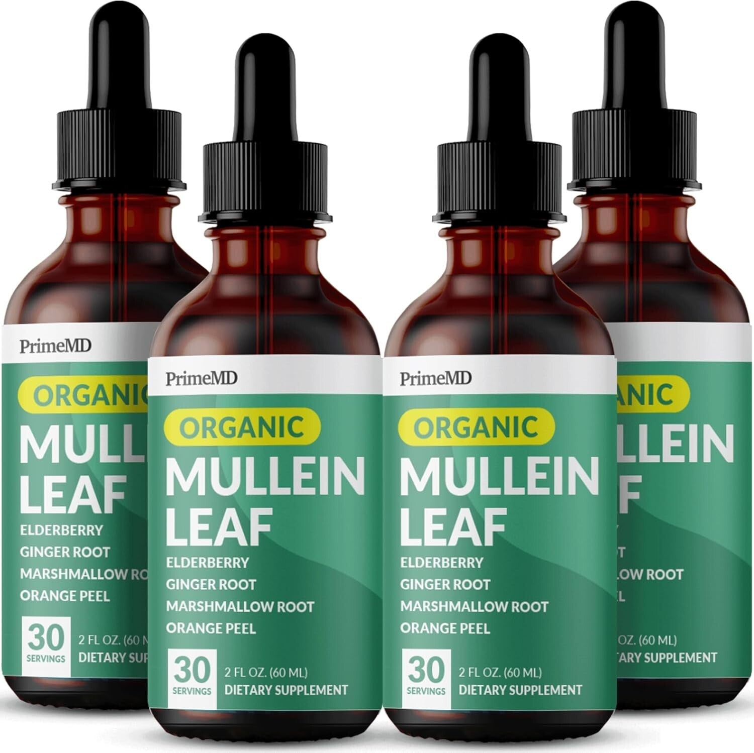 5-in-1 Mullein Drops Tincture for Lung Support - 120 Servings Backed by Nature
