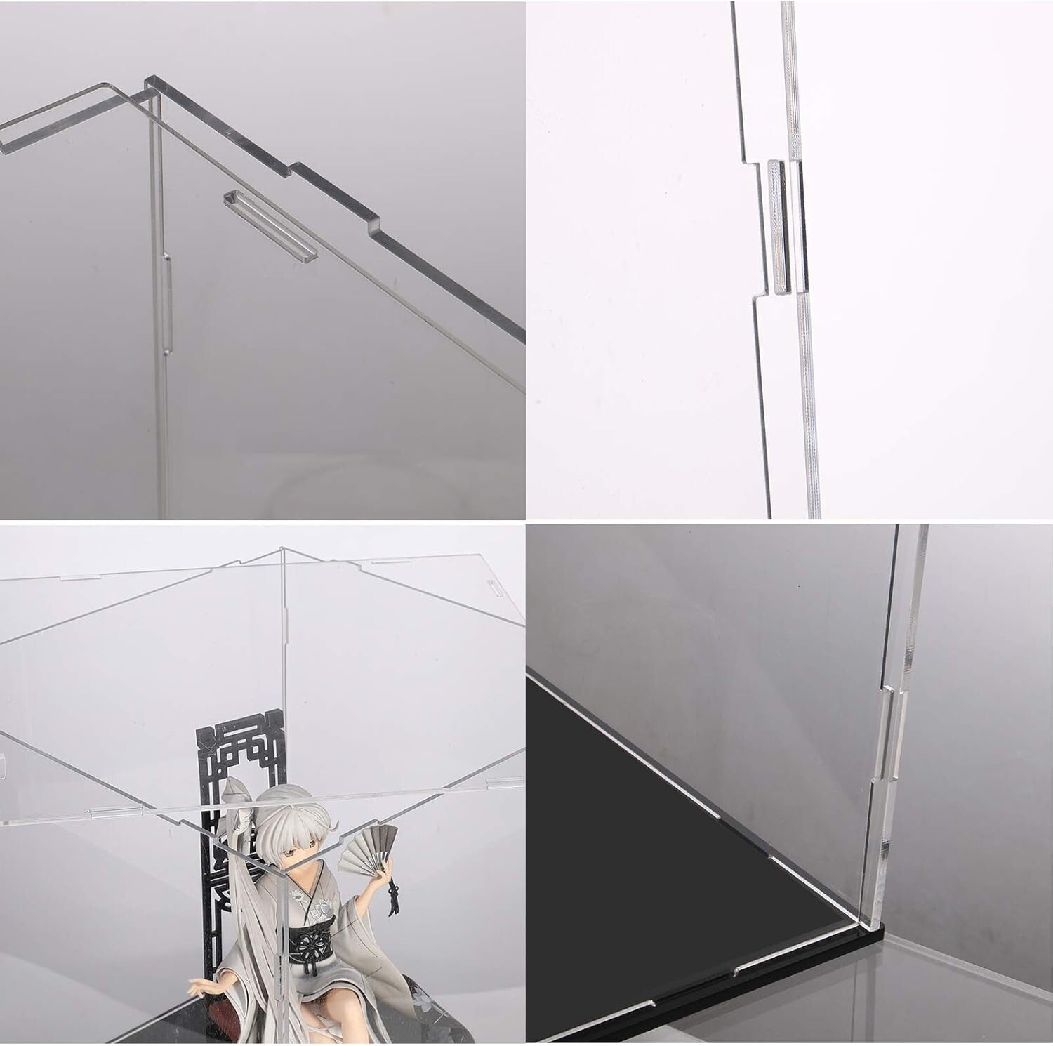 Clear Acrylic Display Case for Action Figures & Collectibles - 12x12x12 Inch