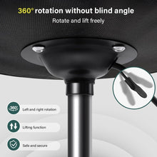 Load image into Gallery viewer, Compact Black Swivel Chair - 360-Degree Rolling Stool for Beauty &amp; Relaxation