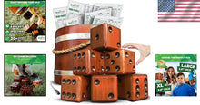 Load image into Gallery viewer, Extra Large Wooden Dice Game - Complete Yardzee &amp; Farkle Set for 5 Players