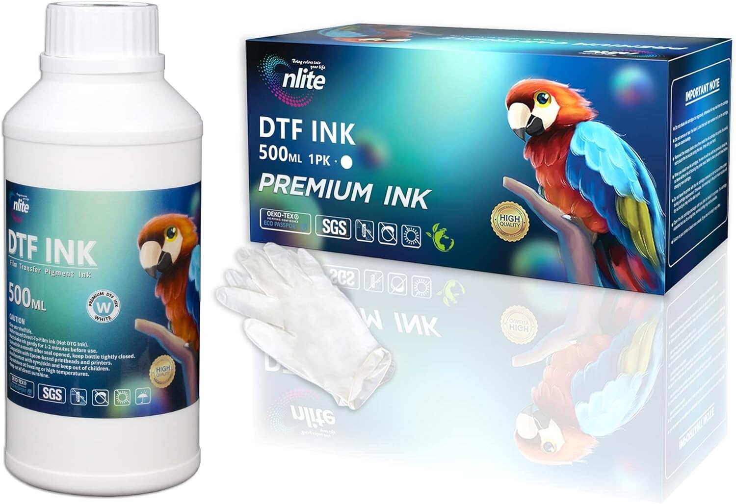 500ml DTF White Ink - Exceptional Fluency and Vibrant Prints for Custom Apparel