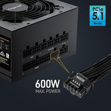 Load image into Gallery viewer, GM850 80 Plus Gold Certified Power Supply - 850W Gaming PSU with Modular Design