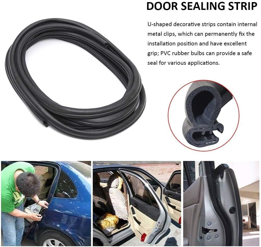 Durable 50Ft Rubber Weather Stripping for Cars, Boats & RVs - Easy Installation