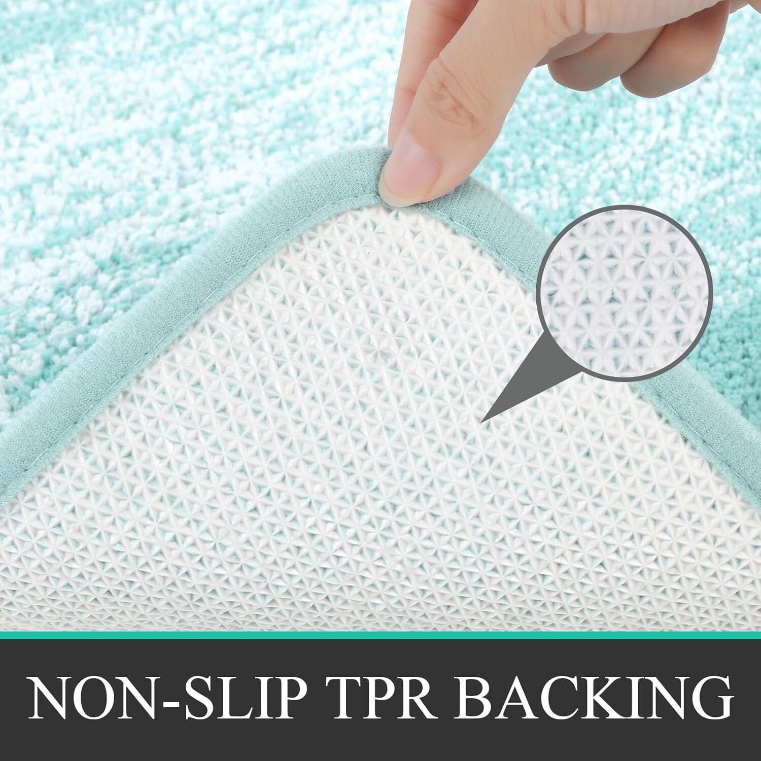 Elegant 4-Piece Teal Bath Set - Soft Rugs with Non-Slip Backing for Bathrooms