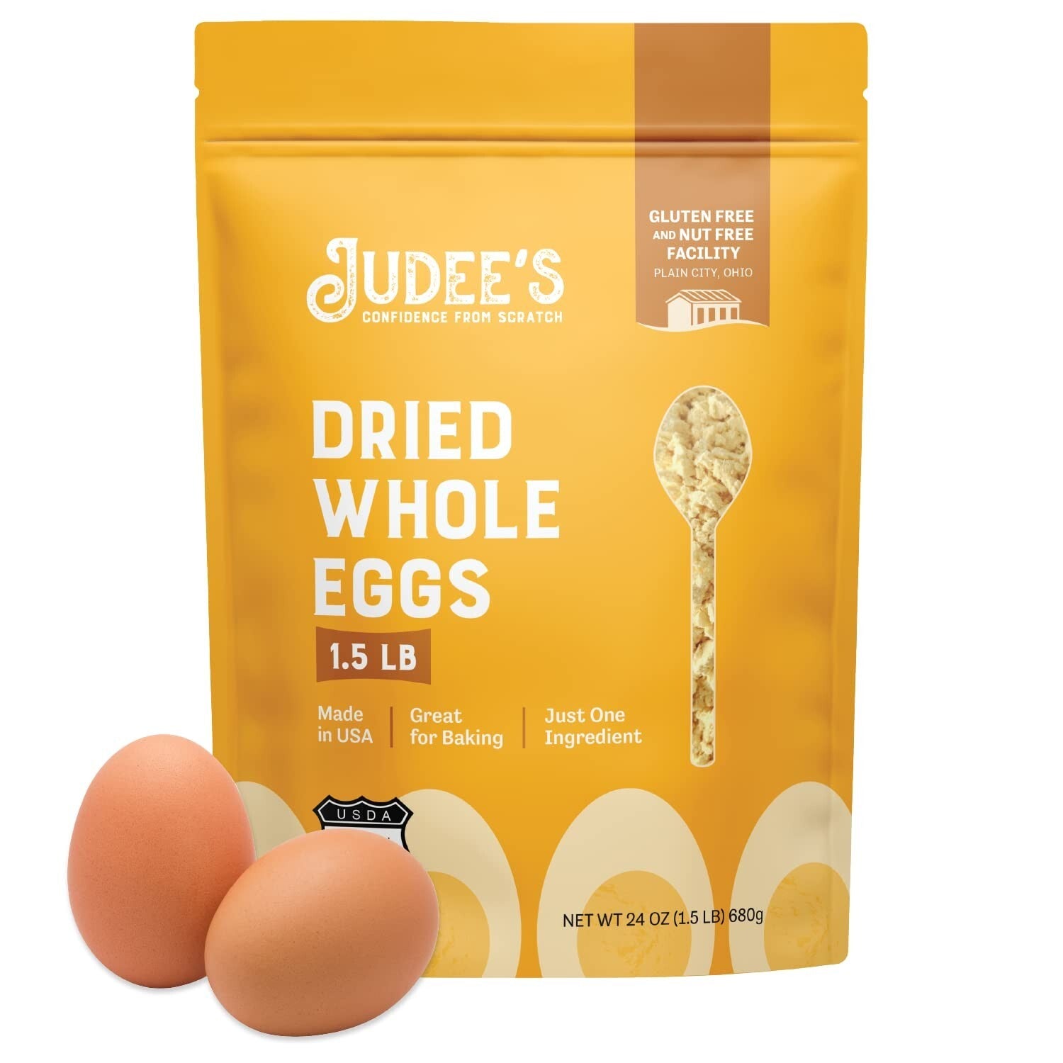 Nutritious 1.5 lbs Gluten-Free Dried Egg Powder - Ideal for Home & Outdoor Use