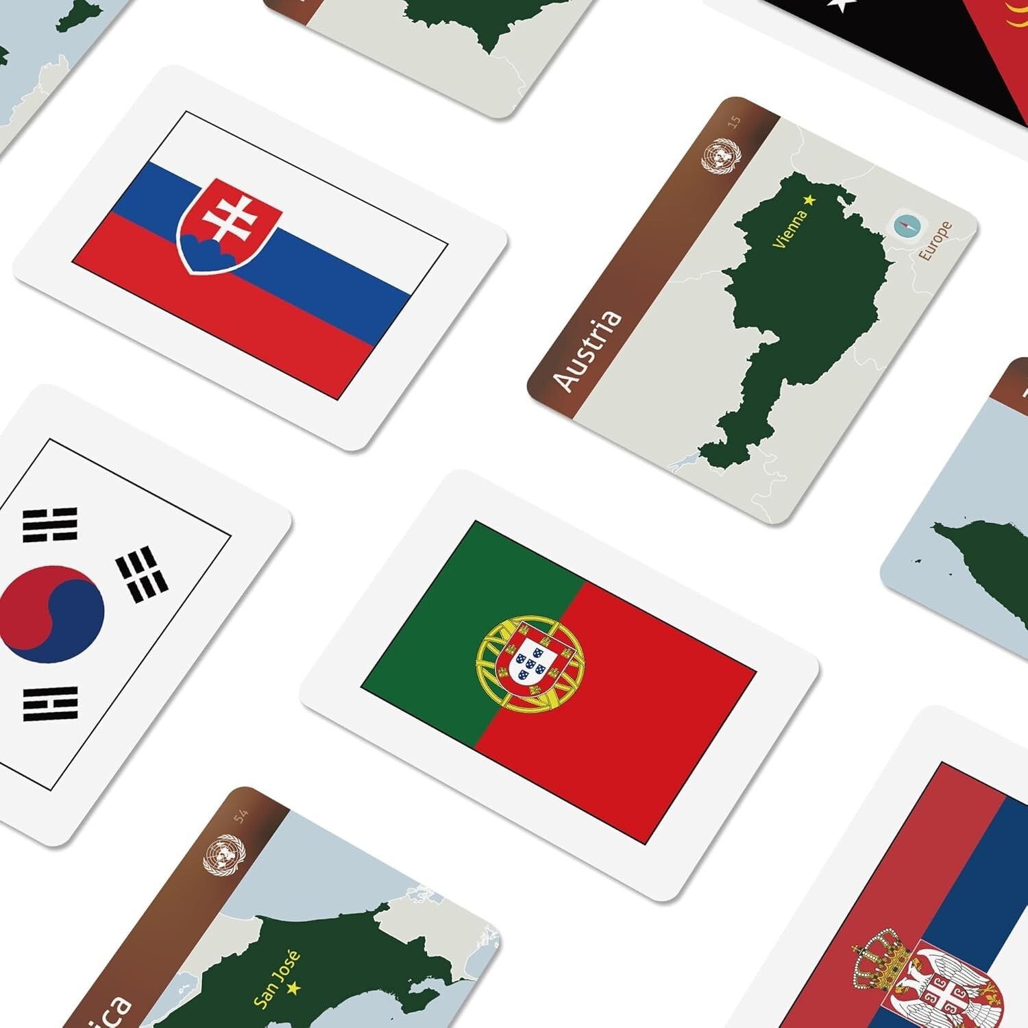 Durable Country Flags Flashcards Set - Perfect for Geography Lovers Ages 6+