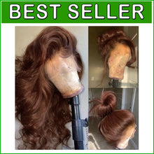 Load image into Gallery viewer, 24 Inch 200% Density Brown Lace Front Wig - Soft Body Wave with Baby Hair