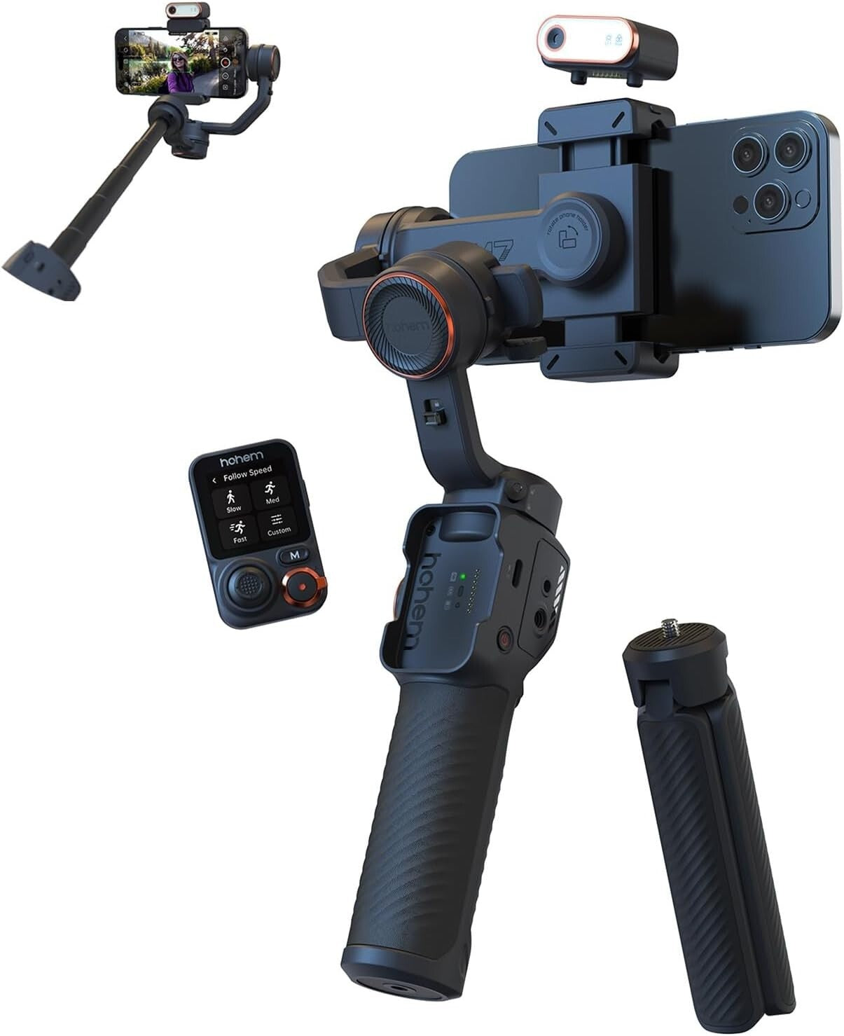 iSteady M7 Smartphone Gimbal Stabilizer with Touchscreen Remote & Fill Light