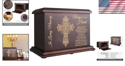 Stylish Burial Urn with Bottom Opening - 270 lbs Capacity, Perfect Memorial Gift