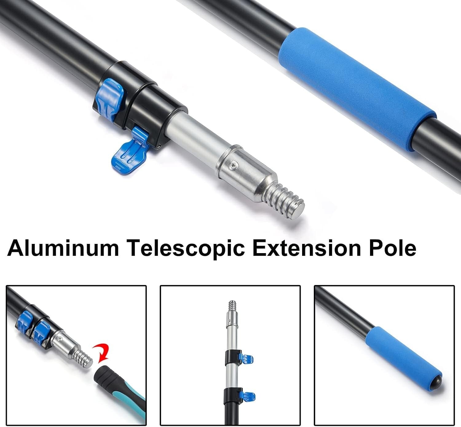 Bendable 20ft High Ceiling Duster with 5-12ft Extension Pole & Cleaning Kit