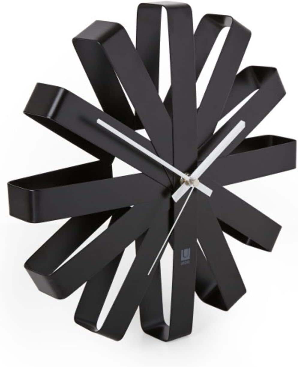 12-Inch Modern Ribbon Wall Clock - Silent Quartz Movement & Stylish Design