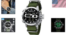 Load image into Gallery viewer, Stylish Men's Tactical Sports Watch - Waterproof with Scratch-Resistant Glass