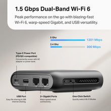 Load image into Gallery viewer, Multi-Mode Portable Wi-Fi 6 Travel Router for Safe Public WiFi Access Anywhere