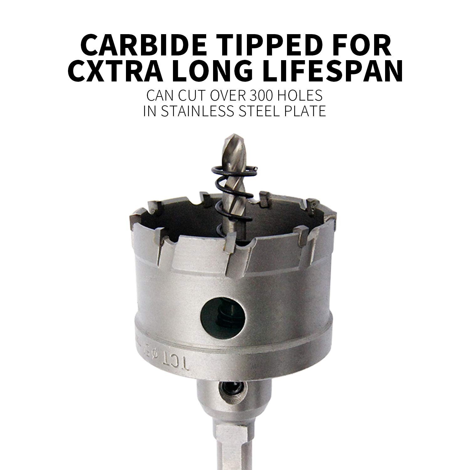 14-Piece TCT Hole Saw Kit - Tungsten Alloy Drill Bits for Metal Cutting