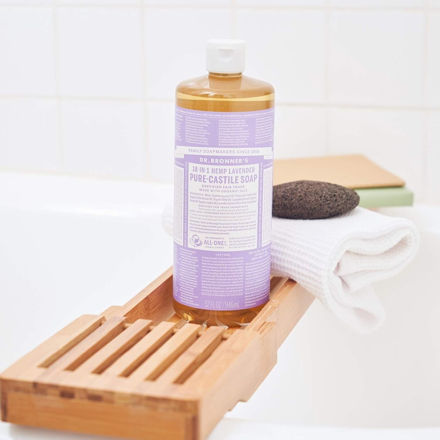 Sustainable Lavender Castile Soap, 1 Gallon - Organic, Vegan, and Cruelty-Free