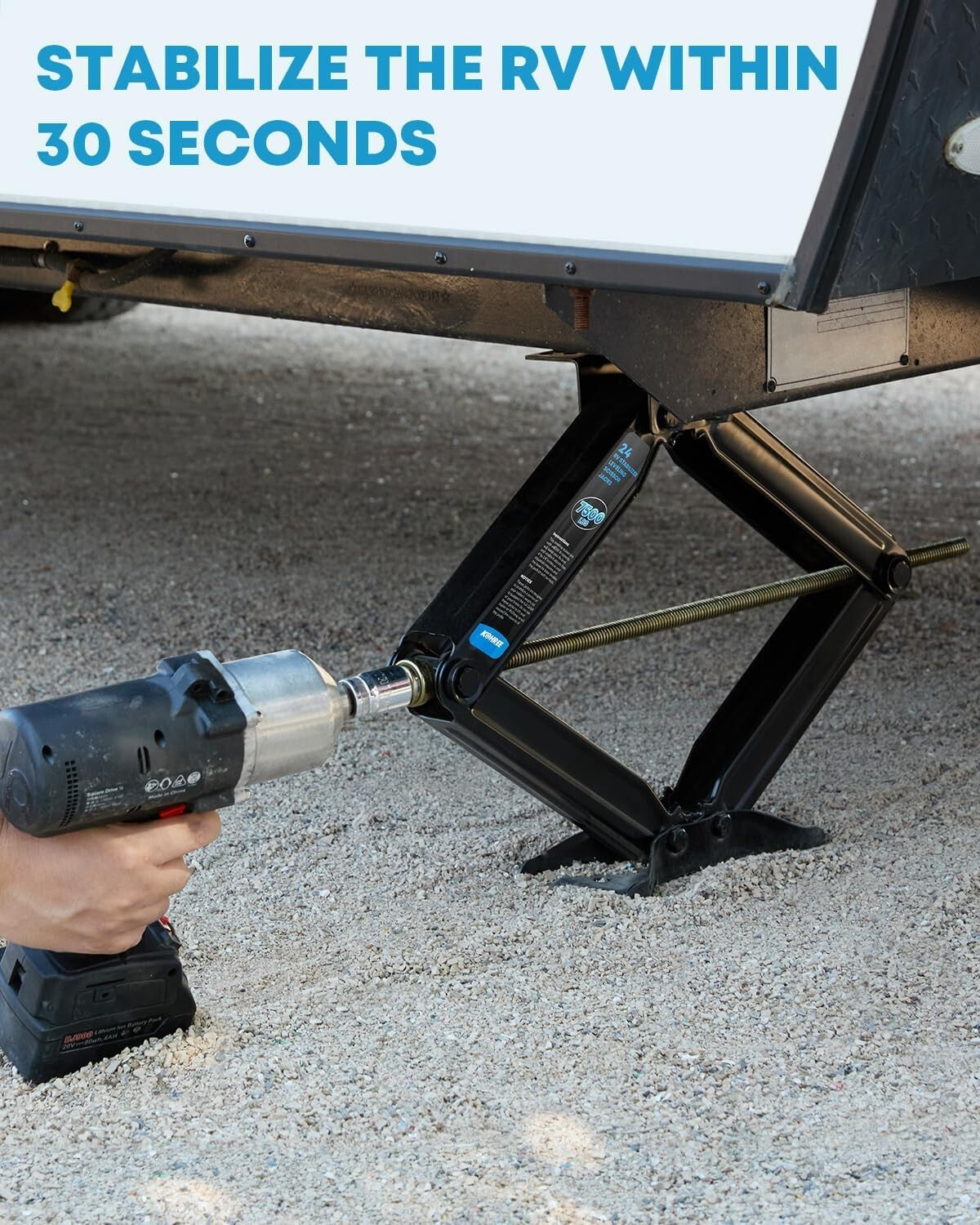 Durable 7500lbs RV Stabilizer Scissor Jacks - For Camping Trailers & Motorhomes