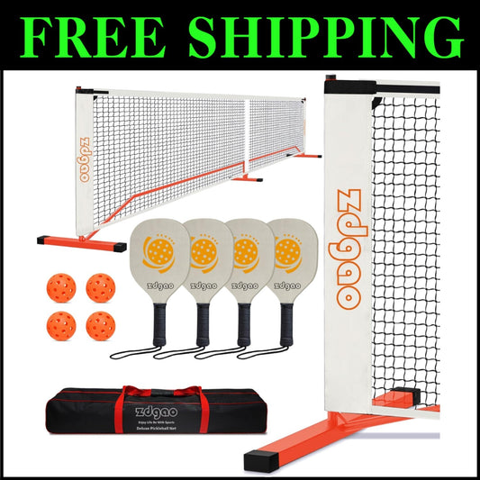 Complete 22FT Regulation Pickleball Set with Paddles & Carry Bag for Outdoor Fun