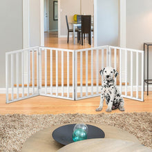 Load image into Gallery viewer, Elegant 4-Panel Freestanding Pet Gate - Retractable Indoor Dog Fence 72x24