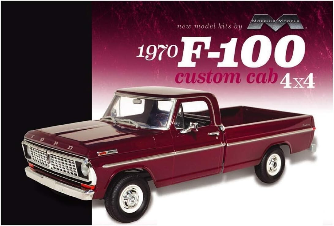 Detailed 1:25 Scale 1970 F-100 Custom Cab 4x4 Model Kit - Perfect for Collectors