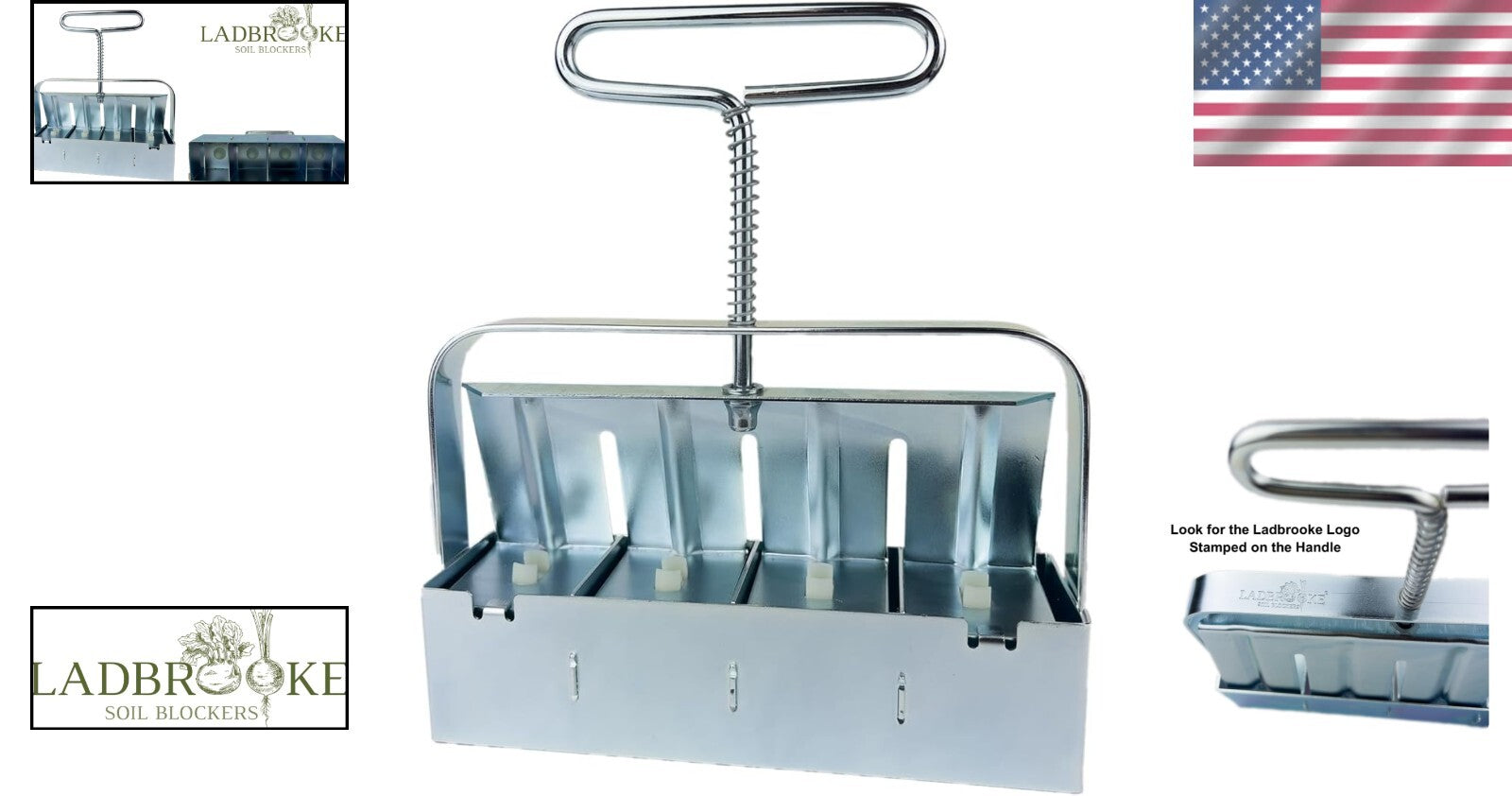 Authentic Mini 4 Hand-Held Soil Block Maker - Eco-Friendly Gardening Tool