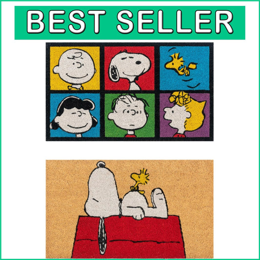 Eco-Friendly Snoopy Coir Doormat Set – Non-Slip, 20x34 for Indoor/Outdoor