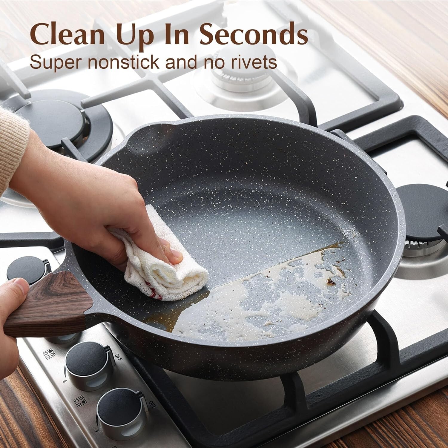 Versatile Nonstick Saute Pan with Stay-Cool Handle - Ideal for Healthy Cooking