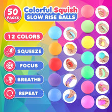 Load image into Gallery viewer, Durable 50 Pack Stretchy Stress Balls - Ideal for Anxiety Relief &amp; Group Gifting