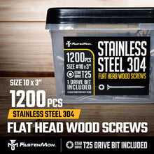 Load image into Gallery viewer, Bulk Pack of 1200 Flat Head Deck Screws - Corrosion-Resistant, Ideal for Wood