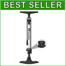 Load image into Gallery viewer, High-Pressure Bike Pump with Digital Gauge - Inflates Presta &amp; Schrader Valves
