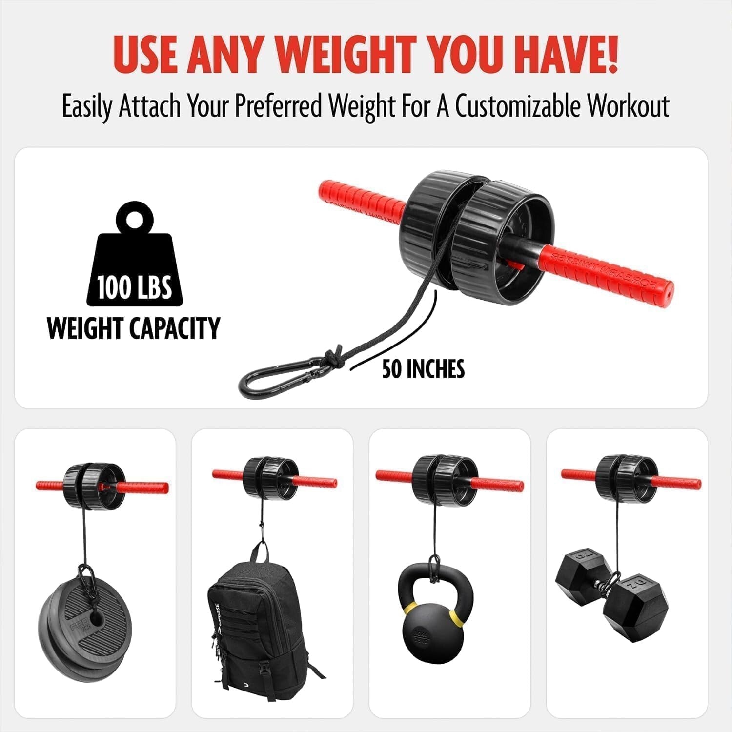 Durable Wrist Roller with Non-Slip Grip - Ideal for Strength Training & Recovery