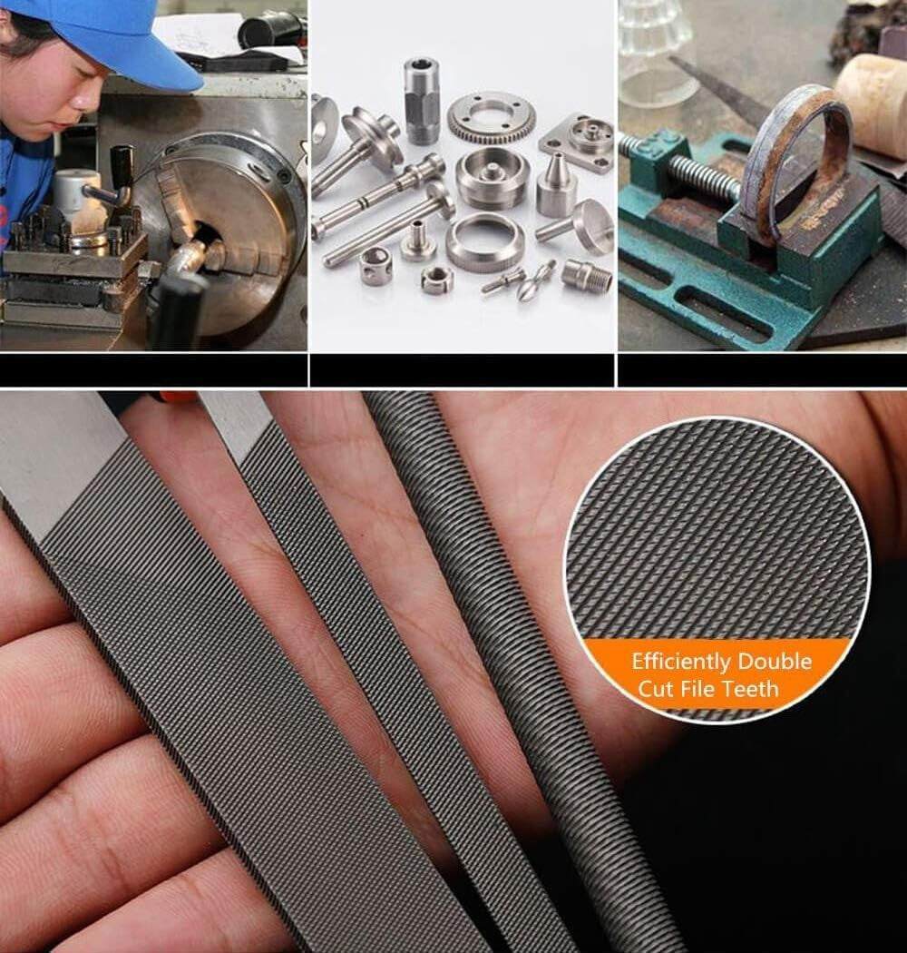 Ergonomic 10-Inch Metal File Set with Lifetime Warranty - 5-Piece Collection