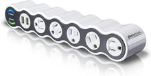 Load image into Gallery viewer, Surge Protector with 5 Outlets, USB Ports and 360 Rotating Design – 2160 Joules