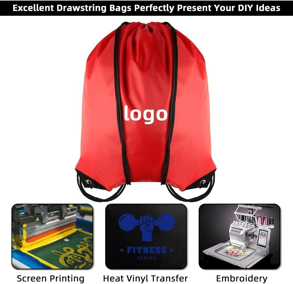 Durable Red Drawstring Backpacks: 60 Lightweight Cinch Bags for Travel & Gym