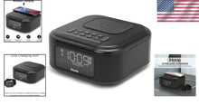 Load image into Gallery viewer, Multifunctional Alarm Clock with Wireless Charging Pad &amp; Bluetooth Music Speaker