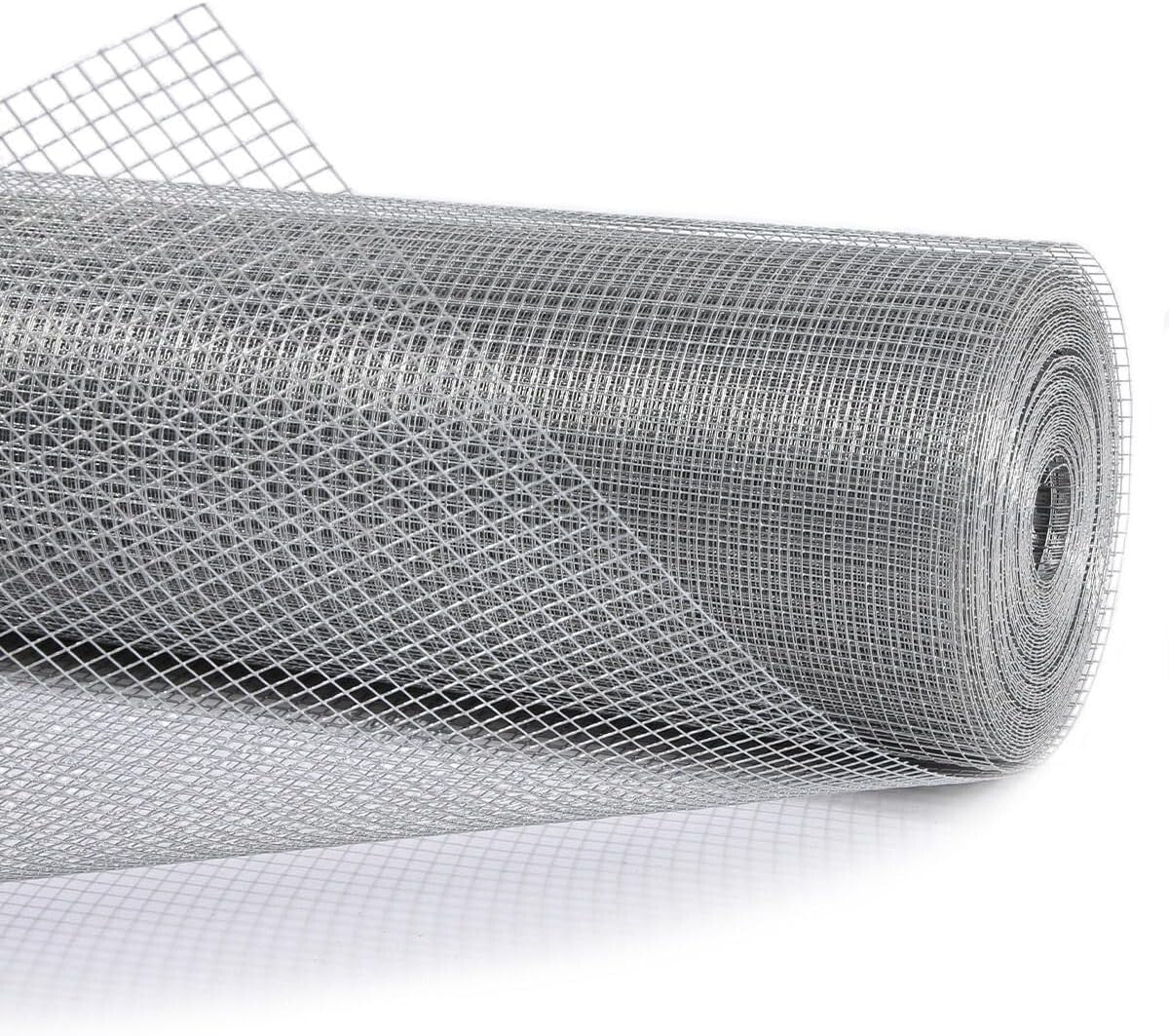 Premium 48" x 50' Galvanized Wire Mesh Roll - 1/4" Hardware Cloth for Fencing
