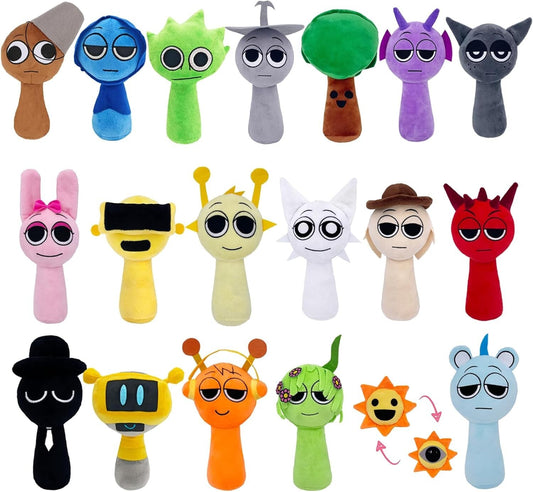 Compact Sprunki Plush Toy, 10-Inch Cuddle Buddy for Kids - Easy Care