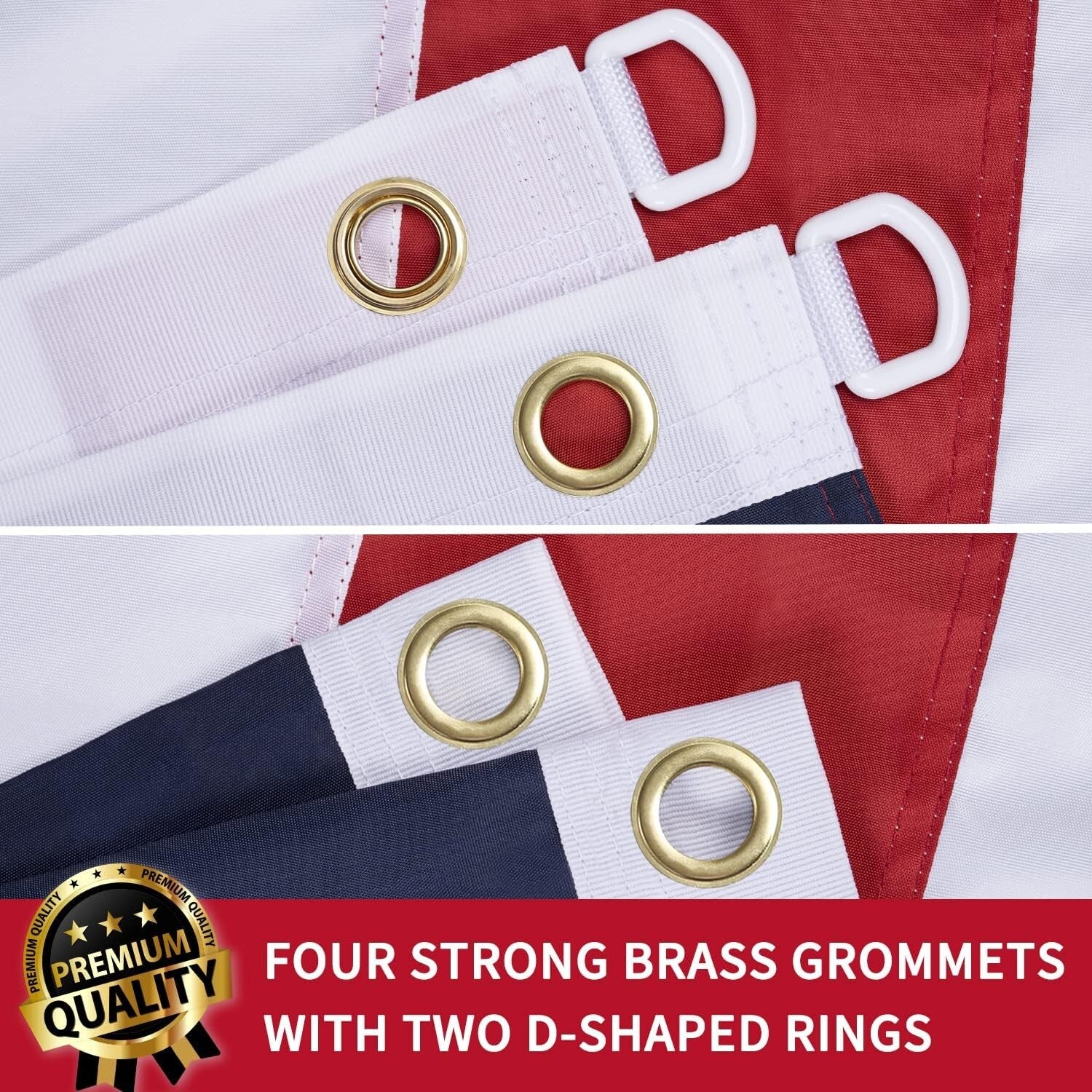 Premium 6x10 American Flag - Heavy Duty Nylon with Embroidered Stars & Stripes