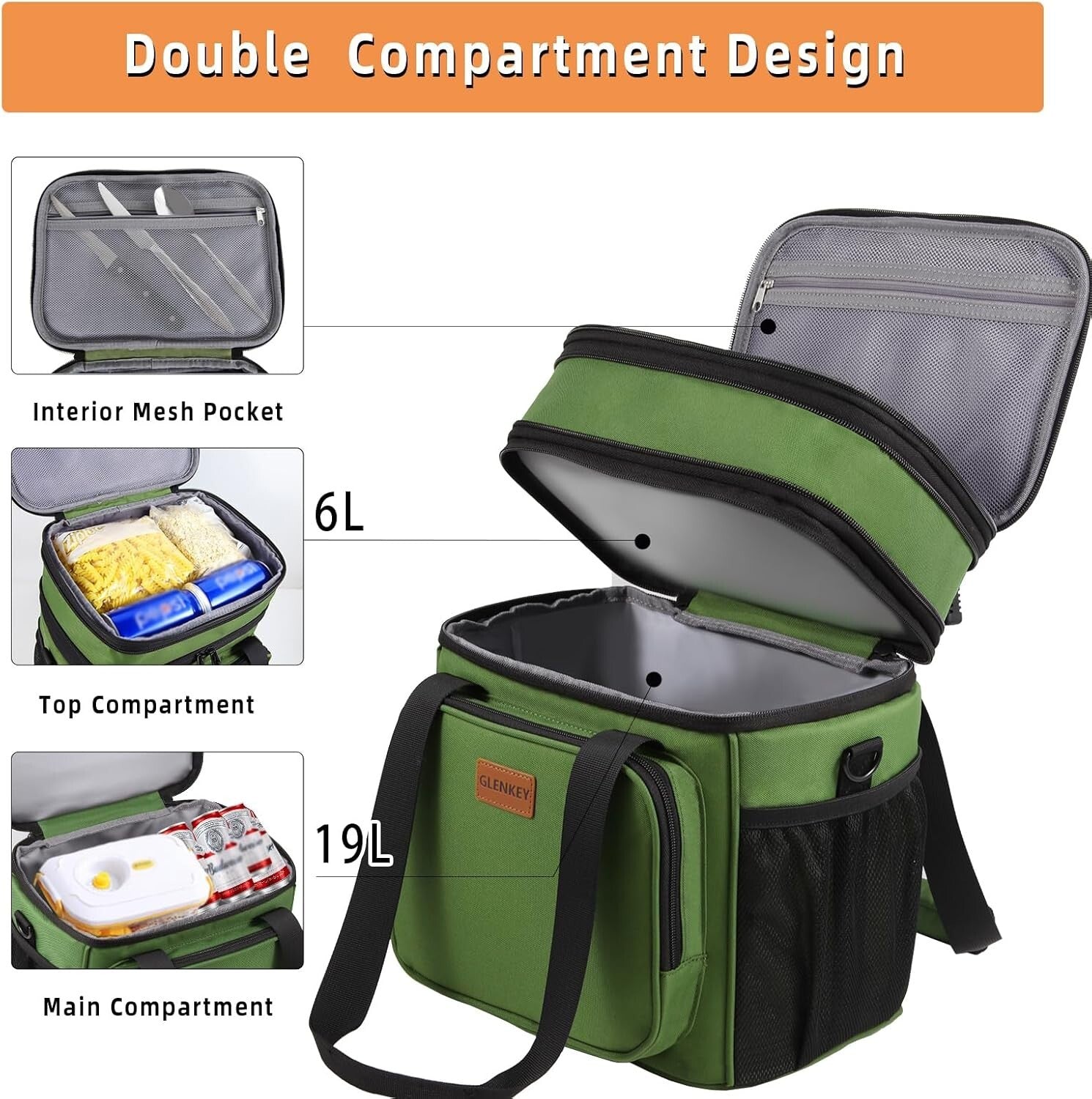Durable Expandable Lunch Box - Versatile Insulated Cooler for Active Lifestyles