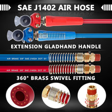 Load image into Gallery viewer, Premium Semi Truck Air Lines: 12 FT ABS Power Hoses with Stainless Steel Clamps