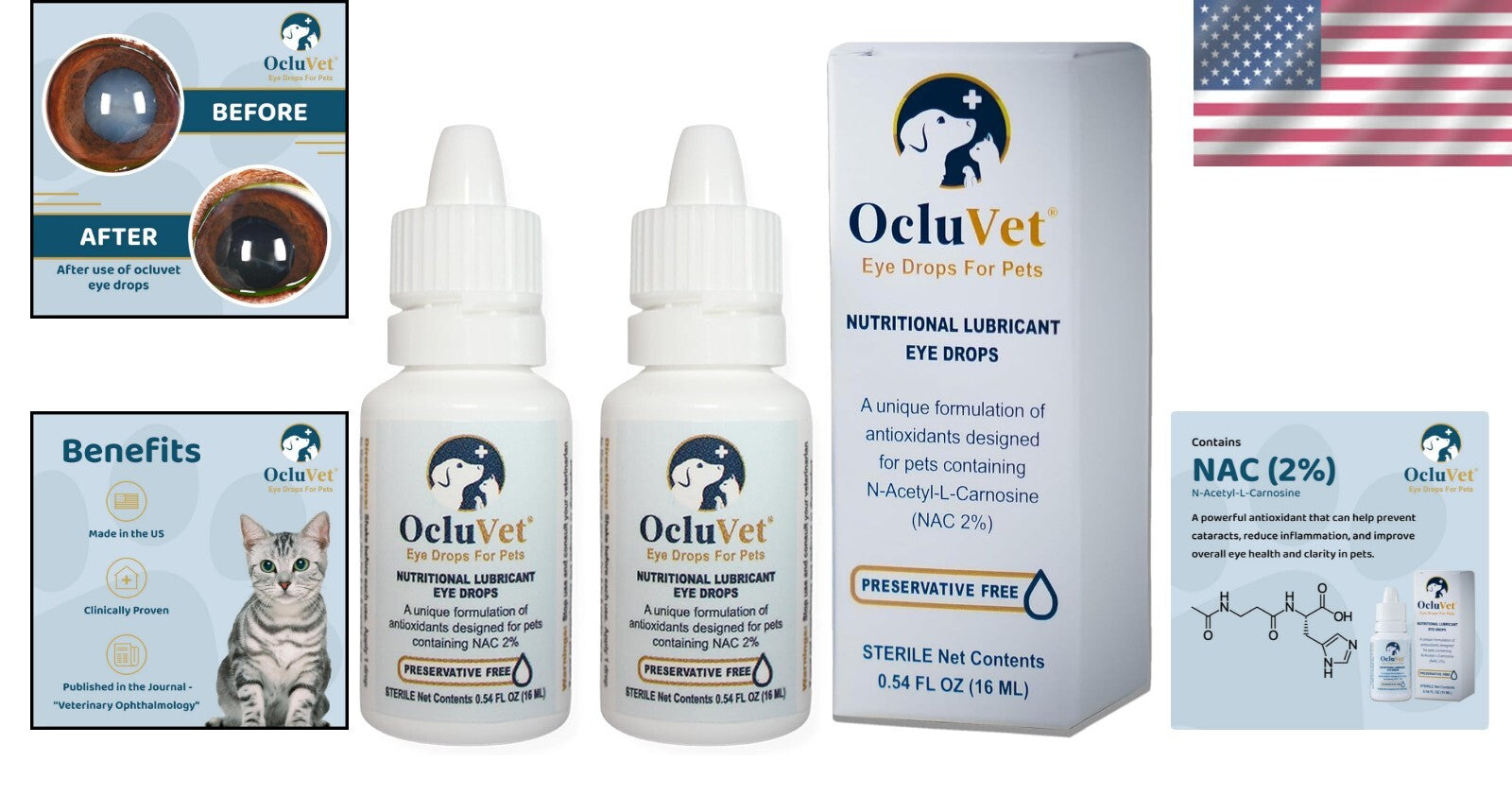 Superior Eye Health for Pets with Antioxidants | 16mL N-Acetyl-L-Carnosine Drops