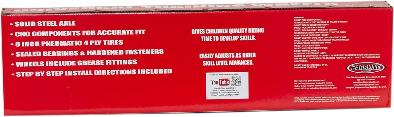 Durable 8-Inch Training Wheels for Honda, Yamaha, Suzuki - Easy Installation