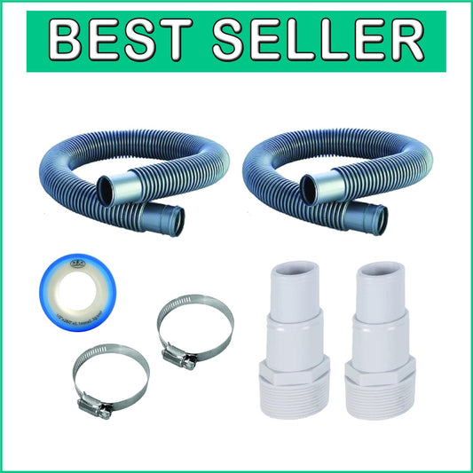 Durable 1.5" Pool Filter Hose Replacement Kit - Fits Most Systems, Easy Install
