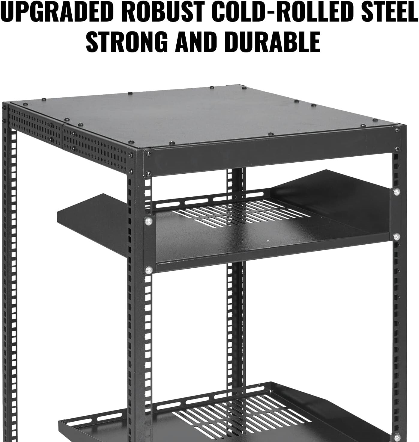 All-in-One 20U Server Rack - Strong Load Capacity, Complete Accessories Included