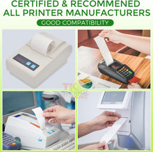 Load image into Gallery viewer, Bulk 100 Rolls Thermal POS Receipt Paper 2 1/4" x 50' for All Terminals