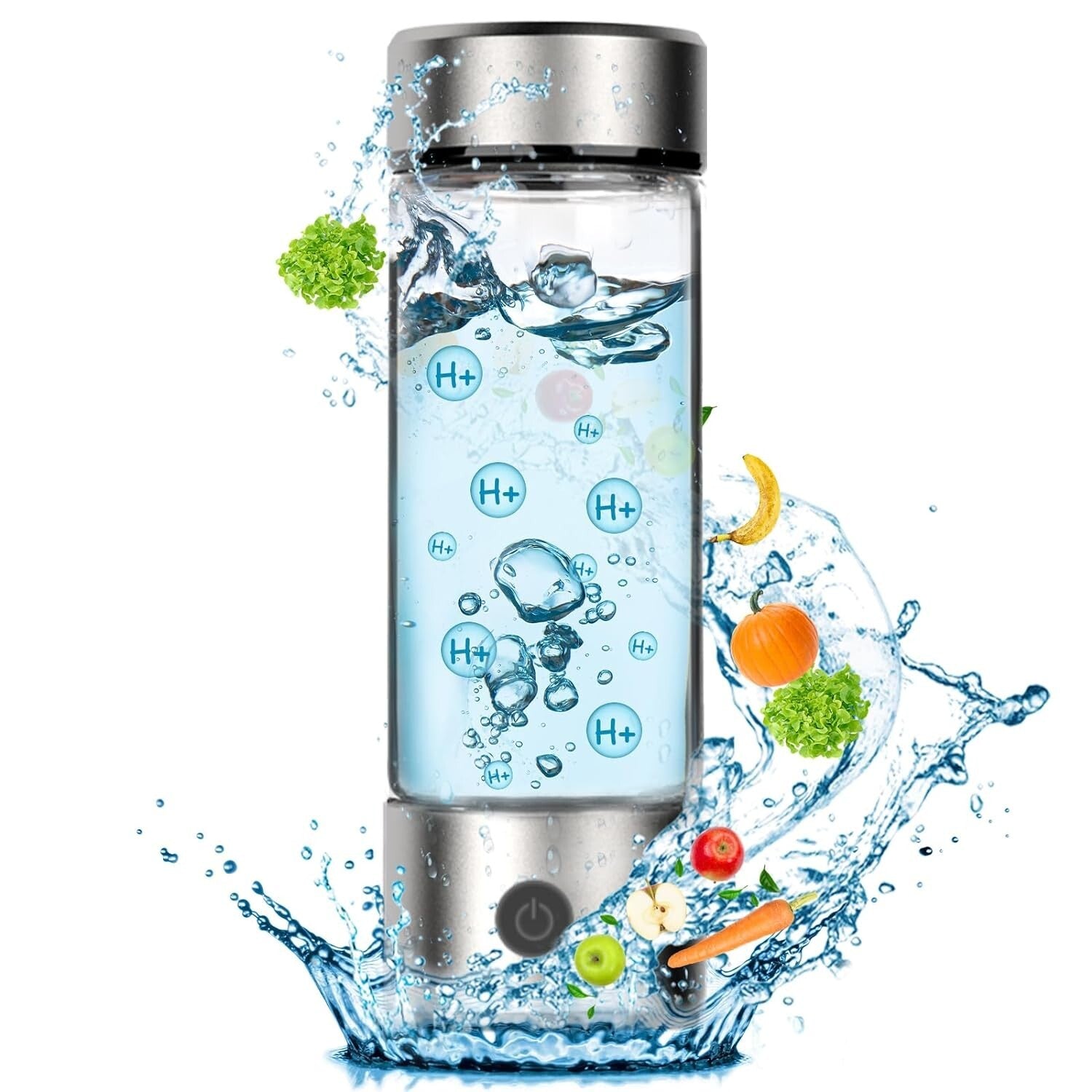 Rechargeable Hydrogen Water Bottle - Quick Electrolysis for Health Benefits
