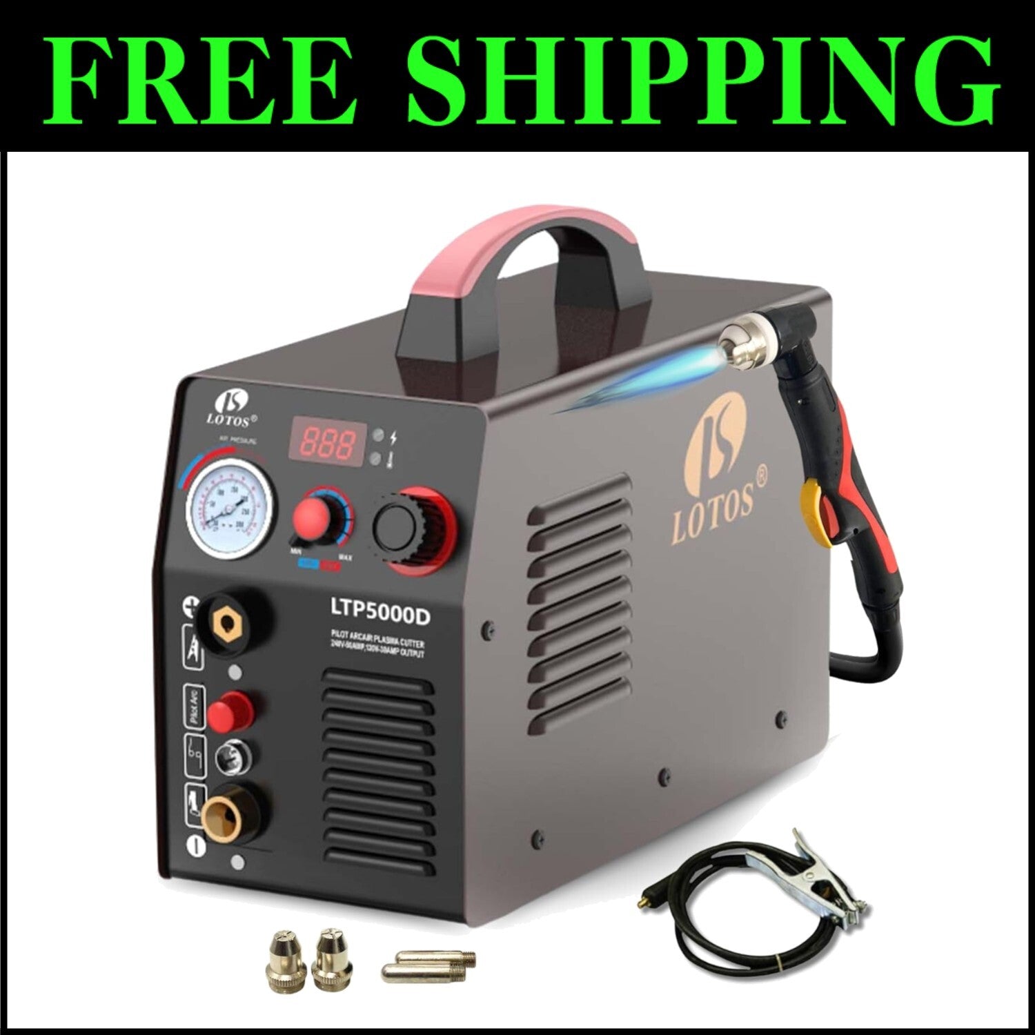 Advanced Plasma Cutting Machine with 25% Cutting Power Boost, Portable Design