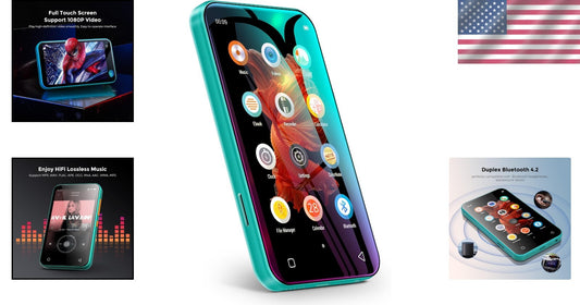 High-Resolution 72GB Bluetooth MP3 Player with Video Playback & Voice Recorder